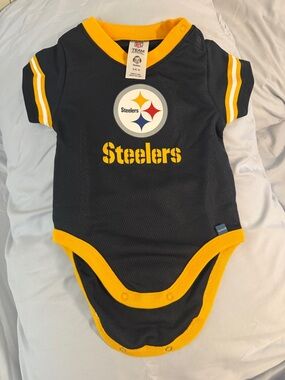 Gerber Steelers Baby One-Piece in Black and Gold